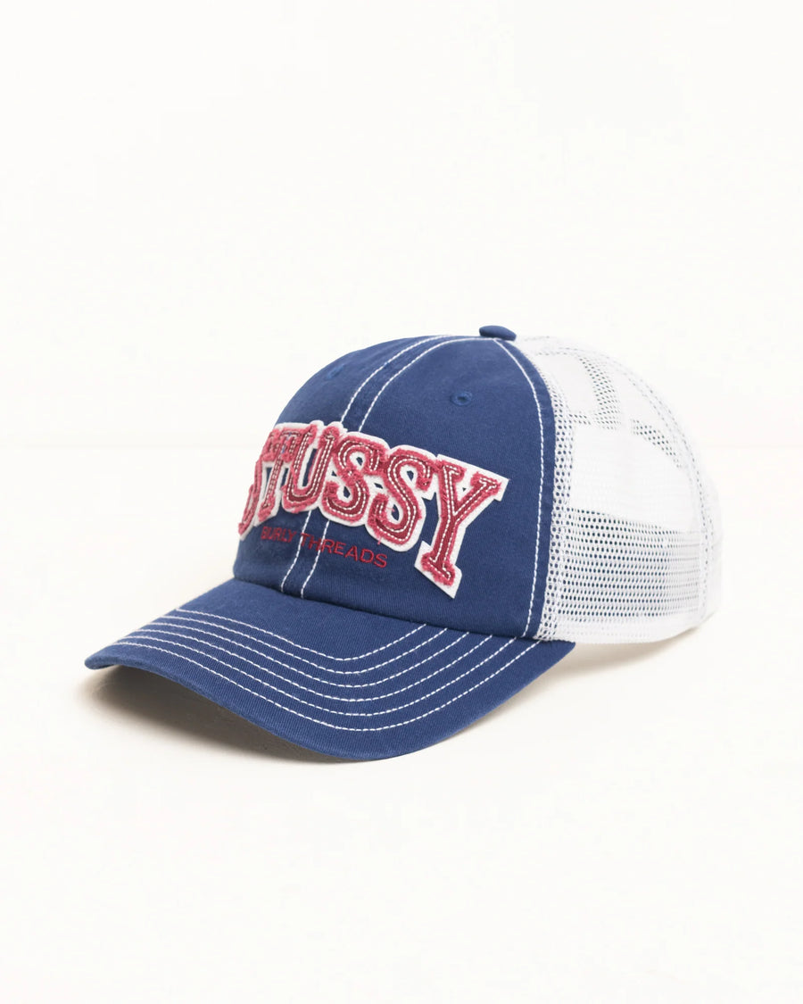 Gorro Stüssy Burly Threads Trucker Navy